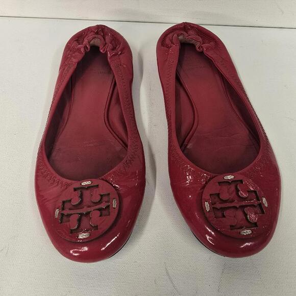 Tory Burch Shoes - Tory Burch Red Patent Leather Ballet Flats Size 8 ish